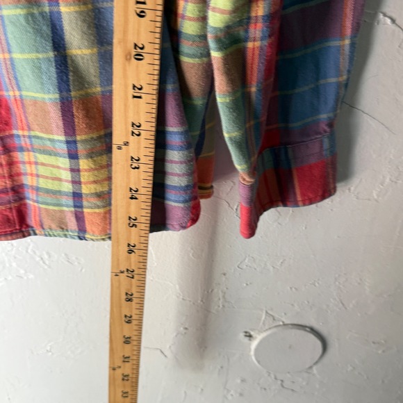 Lauren Jeans Co Ralph Lauren Plaid Flannel Shirt Size L Cotton Old Money Preppy - Picture 8 of 8